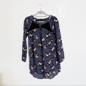 free people floral lace long dress